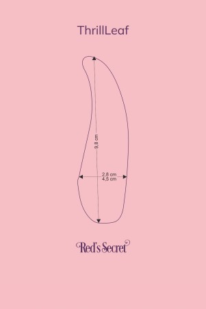 Diagram Fairygasm ThrillLeaf clitoral stimulator green measurements