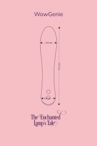 Diagram Fairygasm WowGenie heating vibrator green measurements