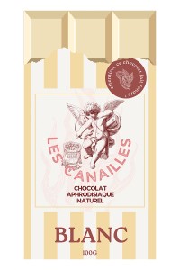 Tavoletta di cioccolato bianco afrodisiaco Les Canailles – 100g alle piante stimolanti