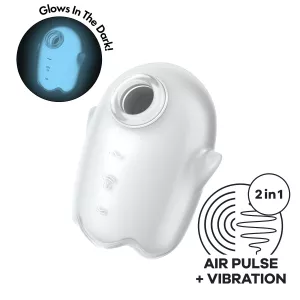 Satisfyer Glowing Ghost Weiß mit Infografik