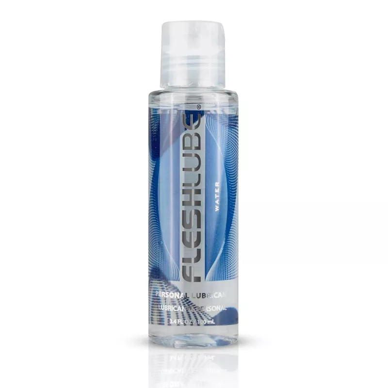 FleshLube Water 100 ml – front view of the bottle FleshLube Water 100 ml – front view of the bottle