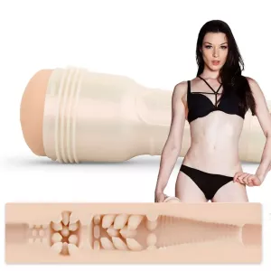 Fleshlight Stoya masturbator with actress and sleeve profile