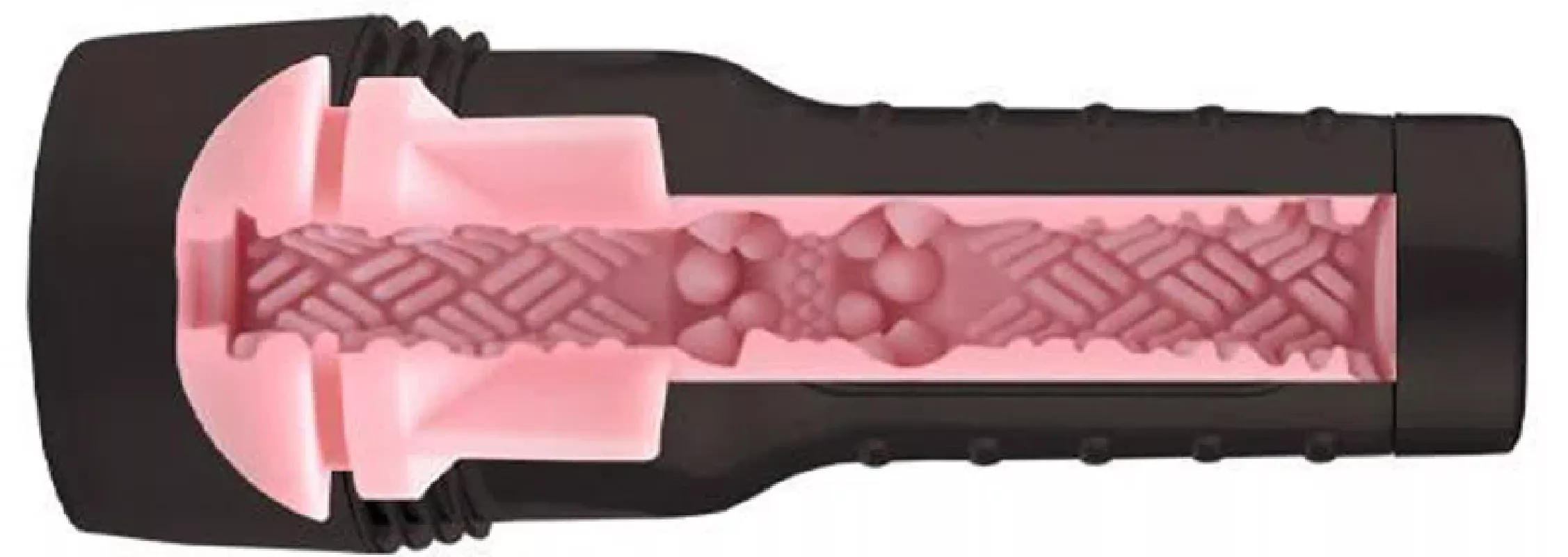 Fleshlight GO Surge Masturbator von der Seite mit Innentextur