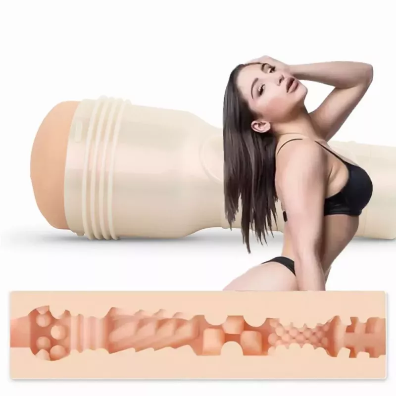 Fleshlight Abella Danger Danger – Masturbateur avec actrice et gaine en profil