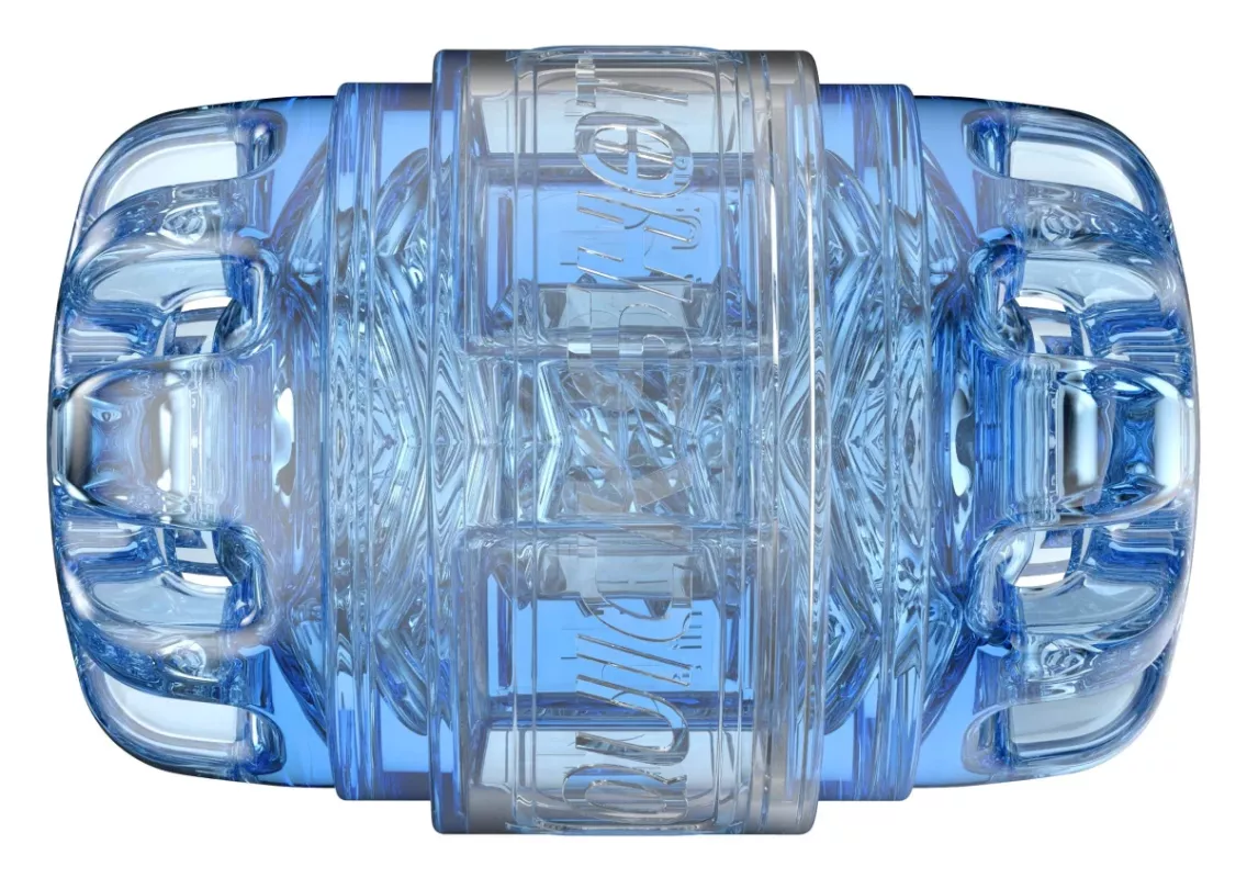 Fleshlight Quickshot Turbo – Masturbateur bleu vu de profil