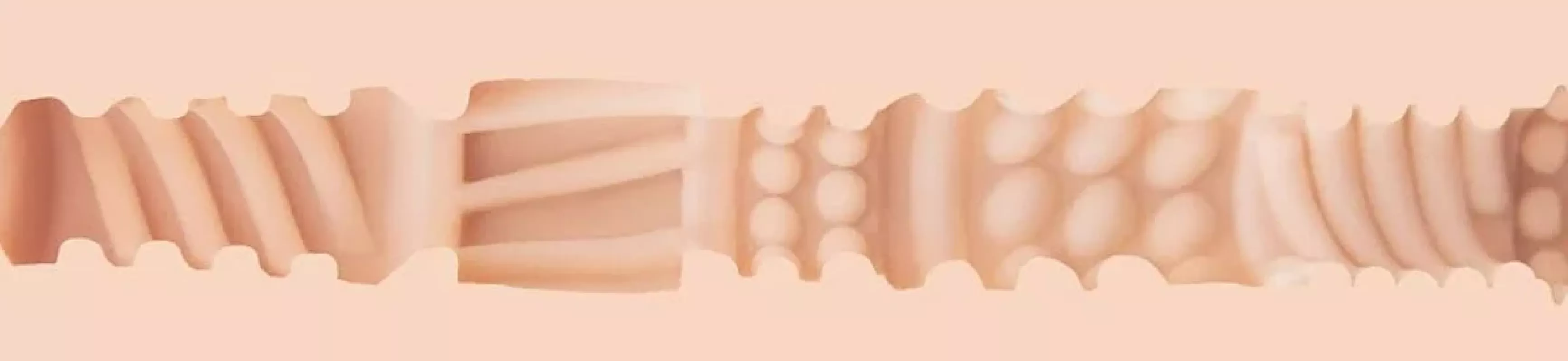 Fleshlight Eva Lovia – Side view of internal sleeve texture