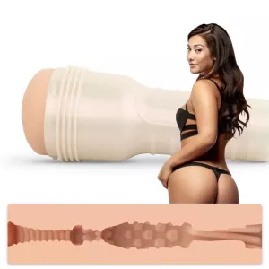 Fleshlight Eva Lovia Forbidden – Product with actress and sleeve in profile