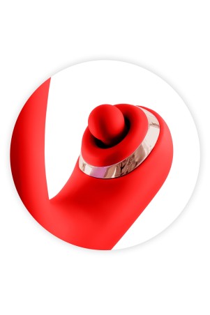 Nahaufnahme der vibrierenden Klitoriskugel des Joyfully Yoba Vibrators