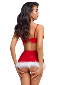 Completo intimo rosso X-Mas Cottelli Lingerie – vista posteriore