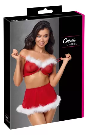 Emballage de l’ensemble lingerie rouge X-Mas Cottelli Lingerie