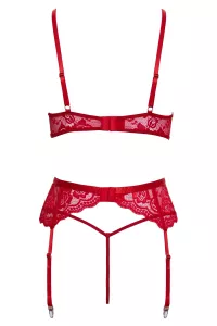 Cottelli X-Mas red garter set on white background – back