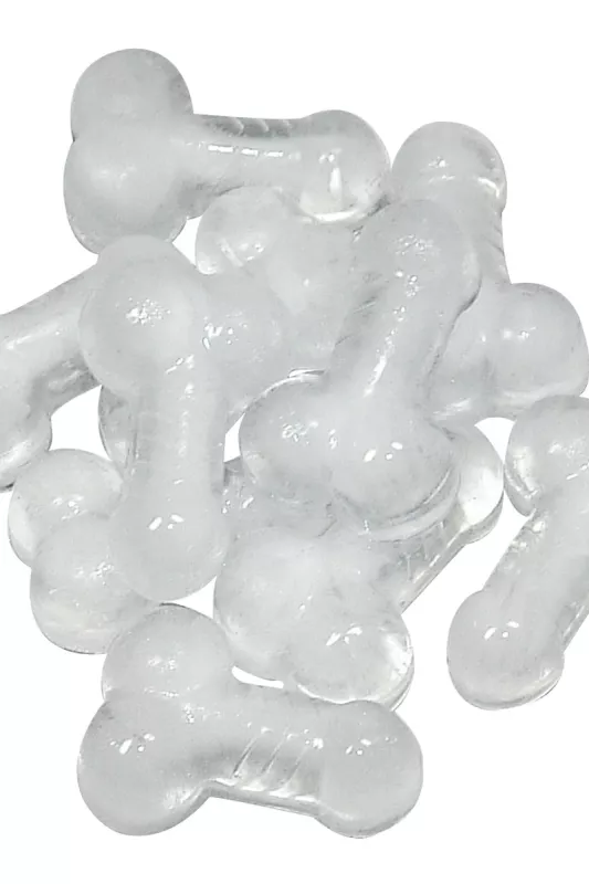 Eiswürfel in Penisform