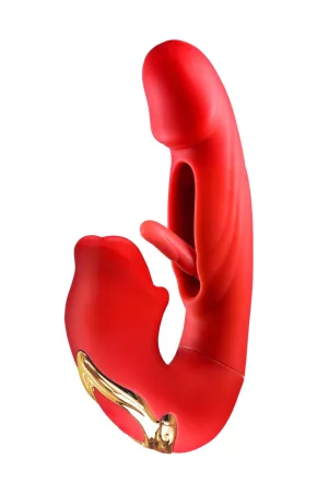 Kissy Rabbit Red Yoba vibrator from another angle