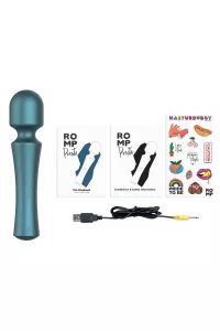 ROMP Presto box contents with USB charging cable