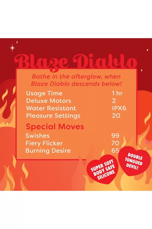 Scheda tecnica Blaze Diablo – silicone medico, USB, resistente agli spruzzi
