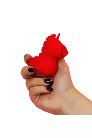 Cupid’s Beau in mano – silicone rosso, dimensioni compatte