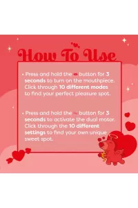 User guide – how to use Cupid’s Beau tongue and vibration modes