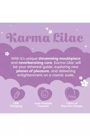 Detailed presentation of the Karma Lilac Unihorn vibrator