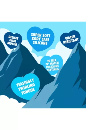 Vorteile des Mount’n Peak: weiches Silikon, USB-aufladbar, kompakt, 10 Modi