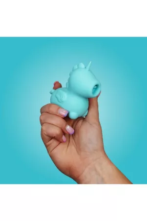 Mount’n Peak Unihorn Vibrator in der Hand gehalten, um die kompakte Grösse zu zeigen