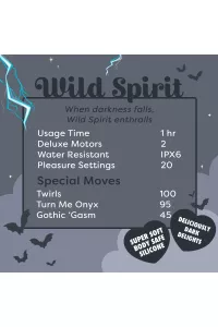 Technical sheet with Wild Spirit Unihorn product specifications
