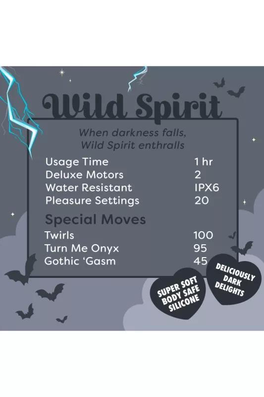 Technical sheet with Wild Spirit Unihorn product specifications