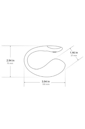Lovense Lush 4 schematic with dimensions