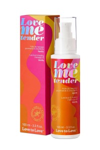 Huile de massage chauffante Love Me Tender vanille 100 ml avec son emballage coloré