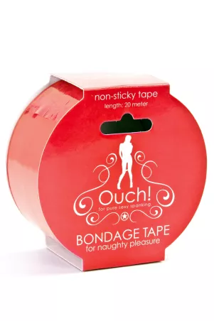 Ruban de bondage 20 m - rouge