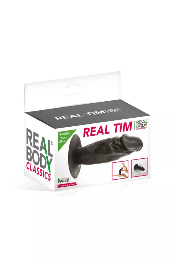 Tappo anale realistico nero 11 cm - Real Tim