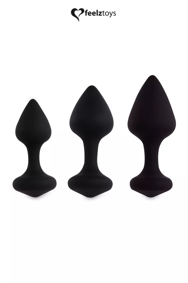 Box mit 3 Analplugs Bibi – schwarz Box mit 3 Analplugs Bibi – schwarz