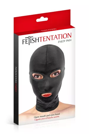 Emballage de la cagoule BDSM Fetish Tentation – design sobre et érotique
