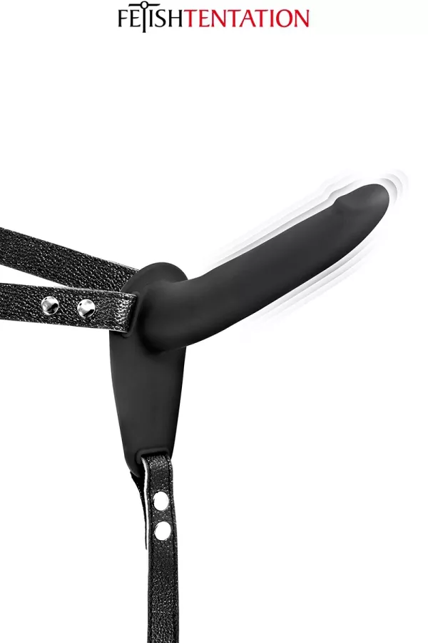 Dildo vibrating black belt Dildo vibrating black belt