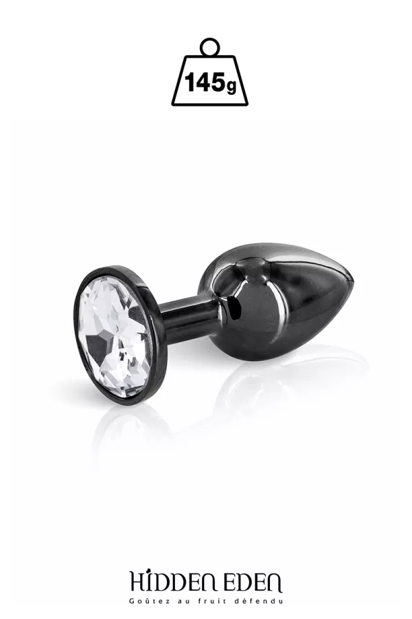 Black steel jewelry plug S Black steel jewelry plug S