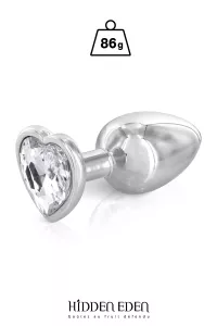 Plug bijou coeur aluminium M - Hidden Eden