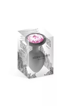 Black silicone jewelry plug L