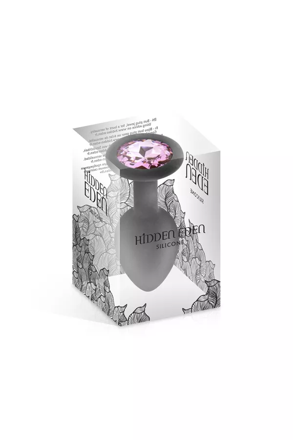 Black silicone jewelry plug S