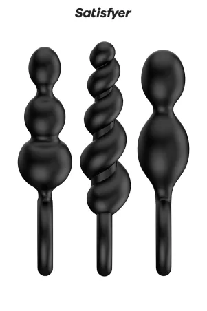 Set mit 3 schwarzen Booty Call Plugs
