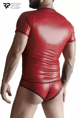 Rotes Wetlook-T-Shirt