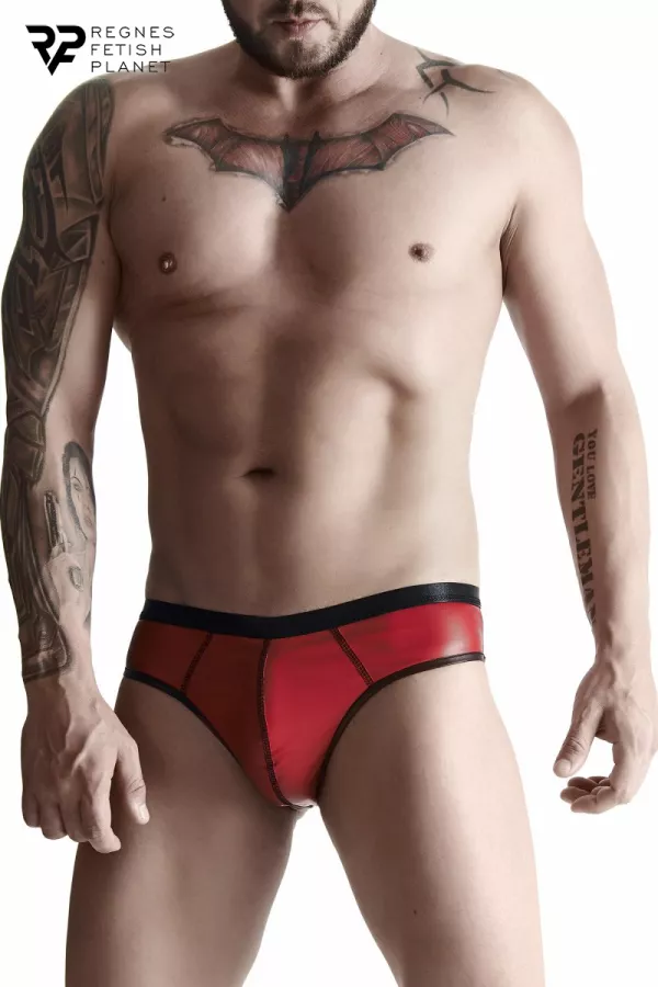 Brief red wetlook Brief red wetlook