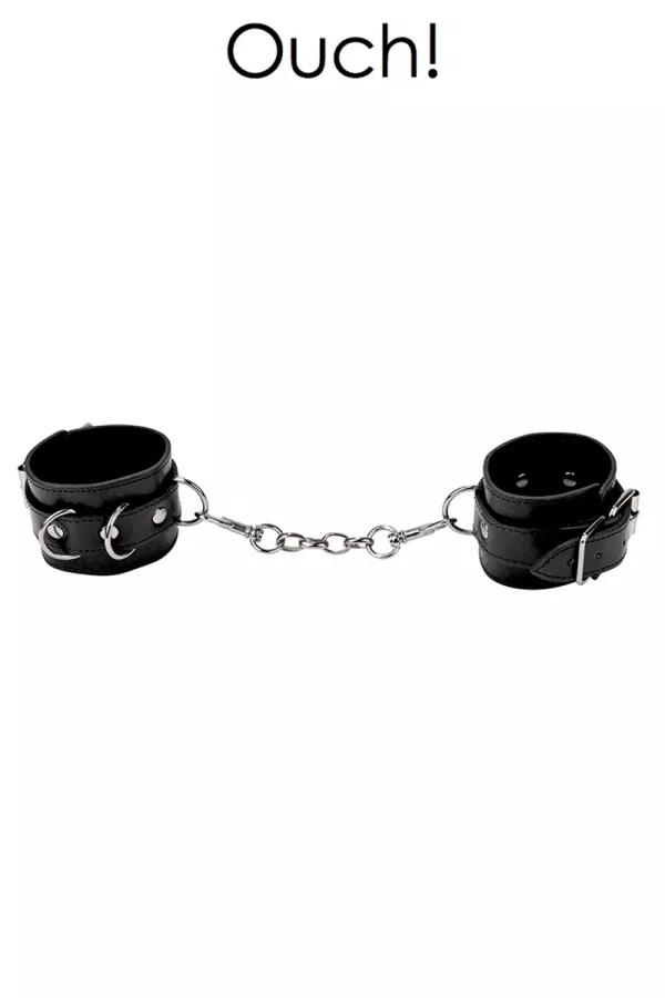 Manette in pelle nera Premium Manette in pelle nera Premium