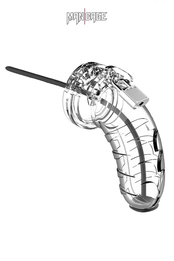 Cage de chasteté 10cm avec sonde urétrale - ManCage 16 Cage de chasteté 10cm avec sonde urétrale - ManCage 16