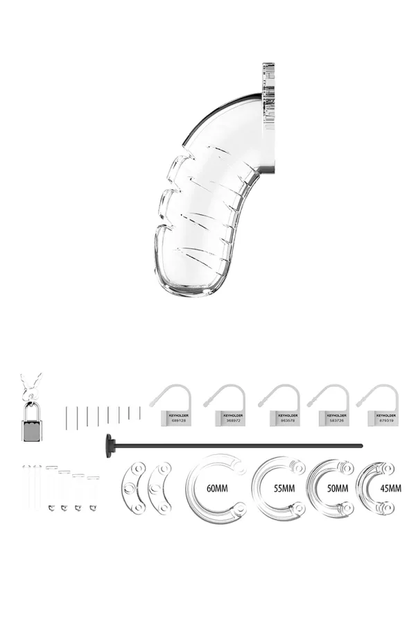 Gabbietta di castità 10cm con sonda uretrale - ManCage 16