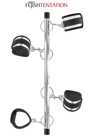 Fetish Tentation Submission Bar – 4 Adjustable Metal Cuffs