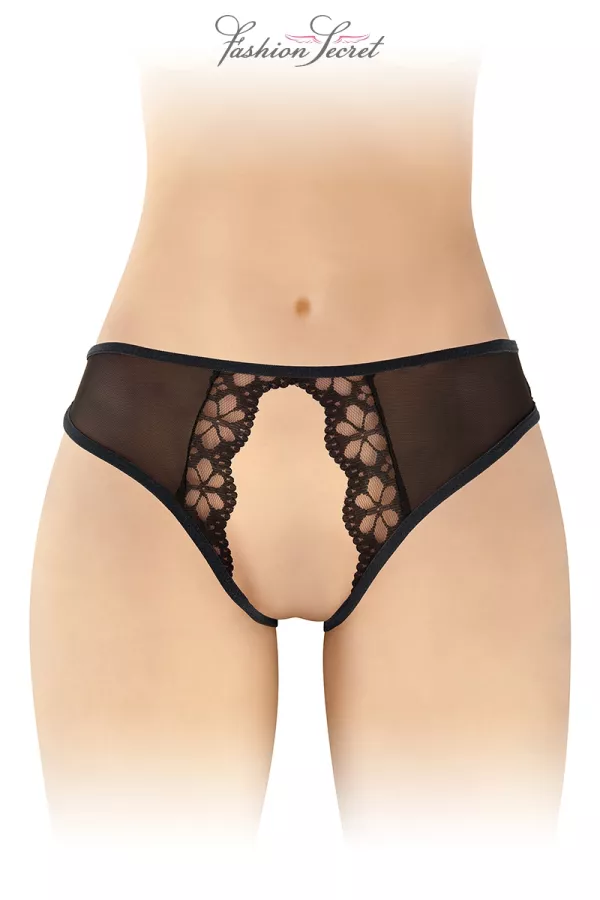 Culotte noire ouverte Ambre - Fashion Secret Culotte noire ouverte Ambre - Fashion Secret