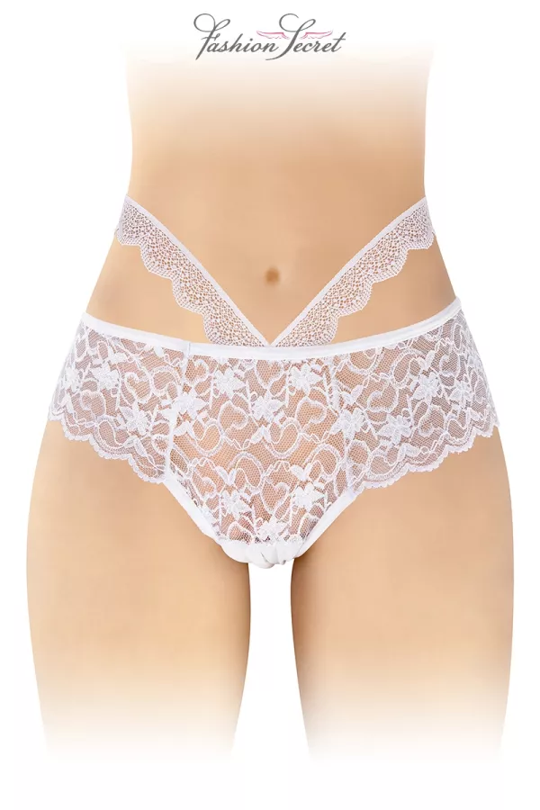 Culotte ouverte blanche Marie - Fashion Secret Culotte ouverte blanche Marie - Fashion Secret