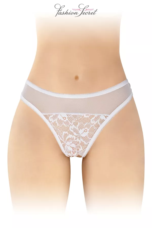 Tanga blanc ouvert Ava - Fashion Secret Tanga blanc ouvert Ava - Fashion Secret