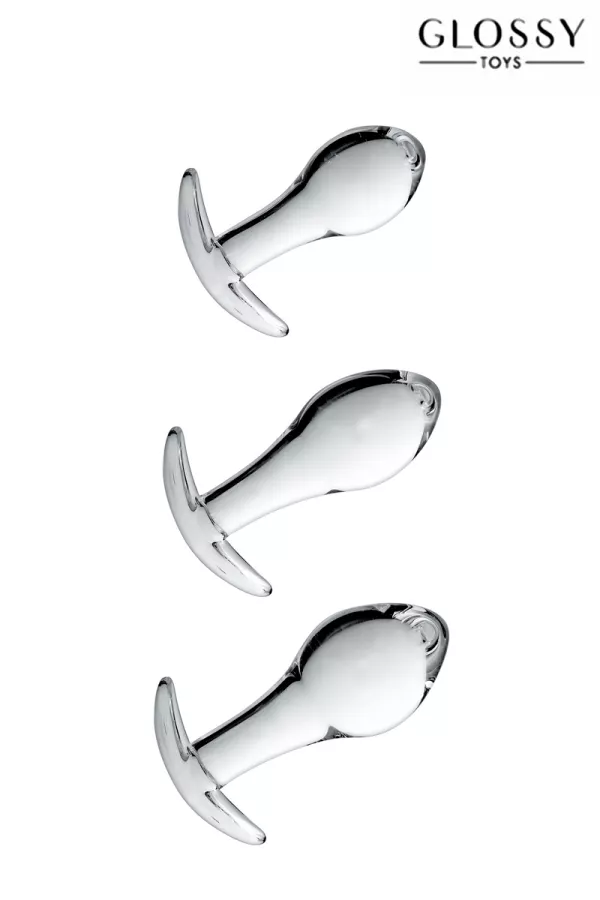 Set 3 spine anale in vetro Glossy Toys n° 17 Set 3 spine anale in vetro Glossy Toys n° 17