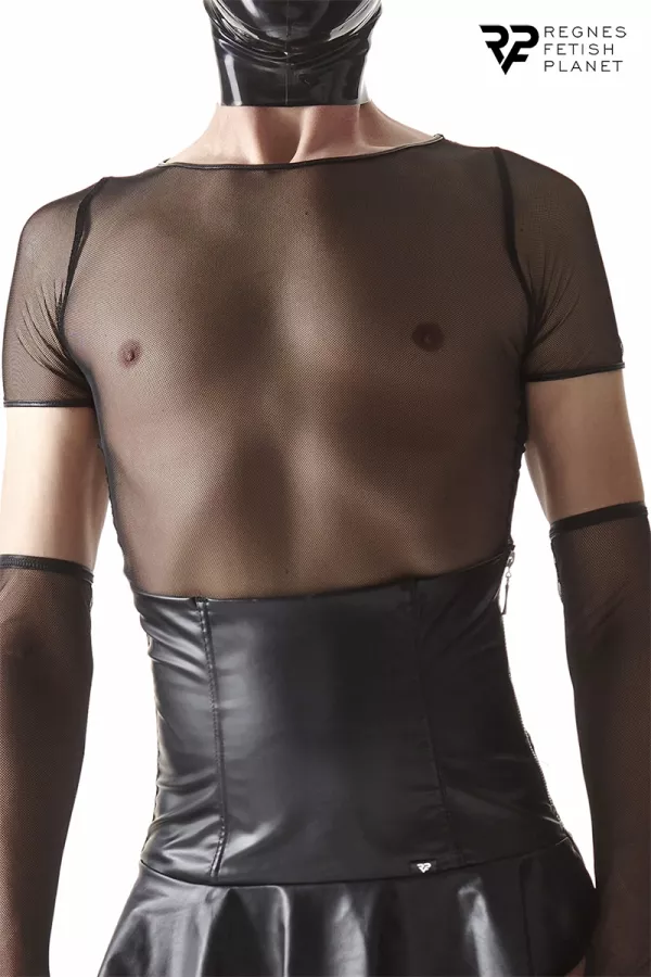 T-shirt in maglia nera T-shirt in maglia nera