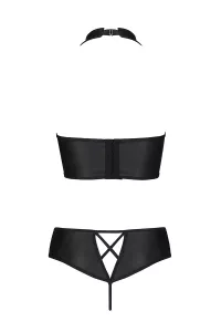 Bustier et string faux cuir Nancy - Passion